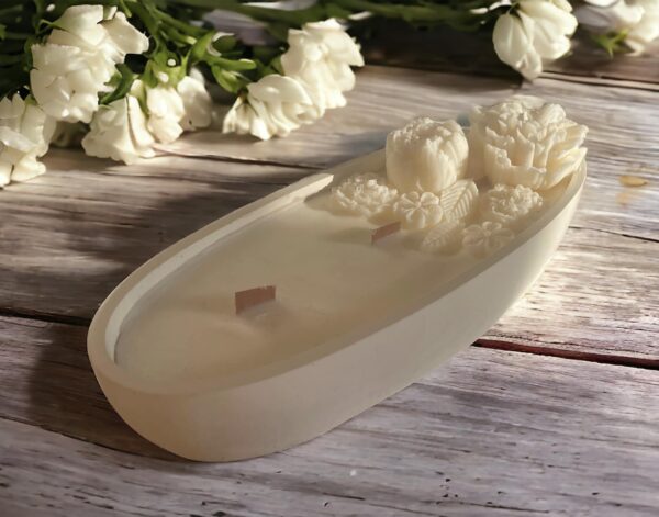 Virágcsónak gyertyatál